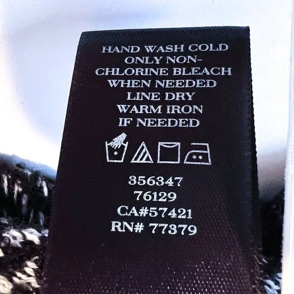 Ann Taylor Chevron Fit & Flare Knit Sweater Dress Short Black White Extra Small - Picture 9 of 10